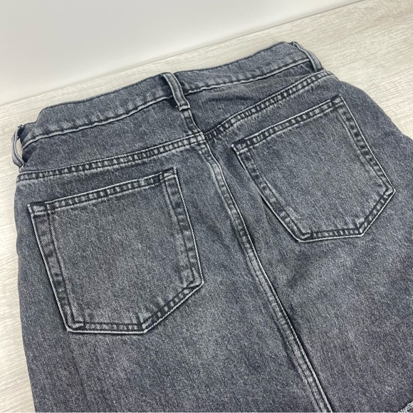 Everlane Washed Black Denim Skirt with Distressed Hem, 27 - Picture 8 of 11